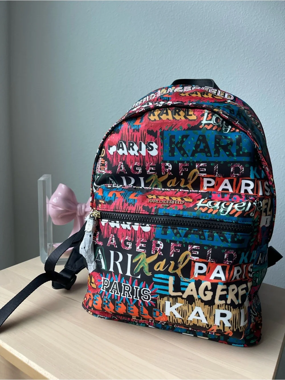 Karl Lagerfeld Paris Multicolor Logo Backpack – NWT